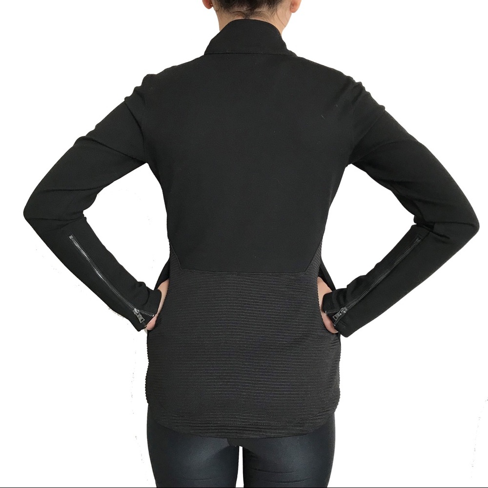 The Base. Athletic Jacket. Zipper Detail. Black